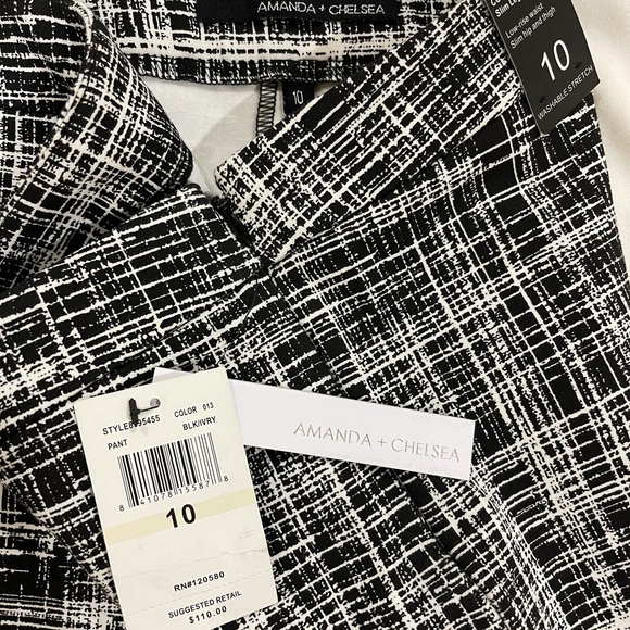 Amanda + Chelsea Black & White Contemporary Pants - Picture 4 of 4